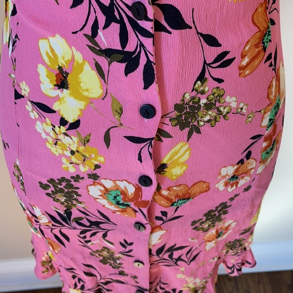 BERSHKA floral pink dress - Picture 5 of 13